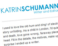 Katrin Schumann's Web Site Screenshot